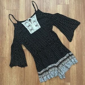 Hint of Blush Cold Shoulder Romper